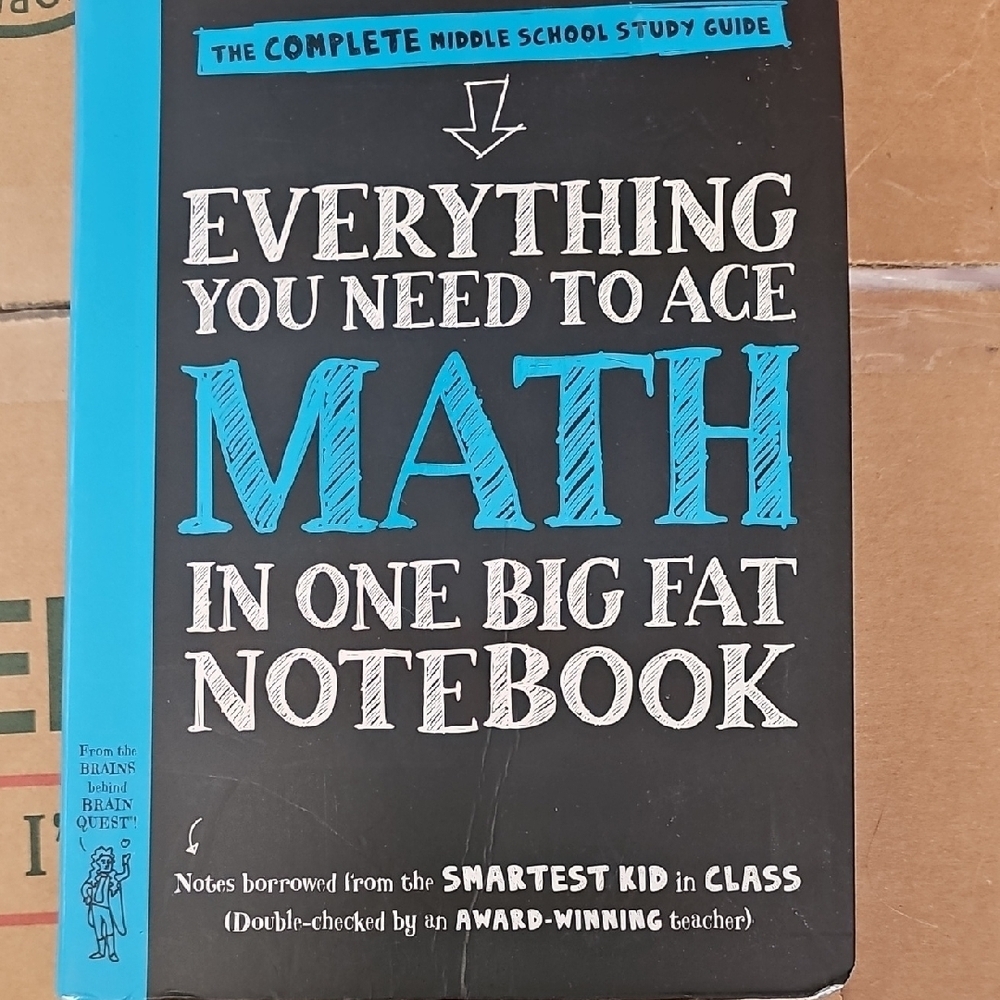 Everything You Need to Ace Math in One Big Fat Notebook - Black and Blue